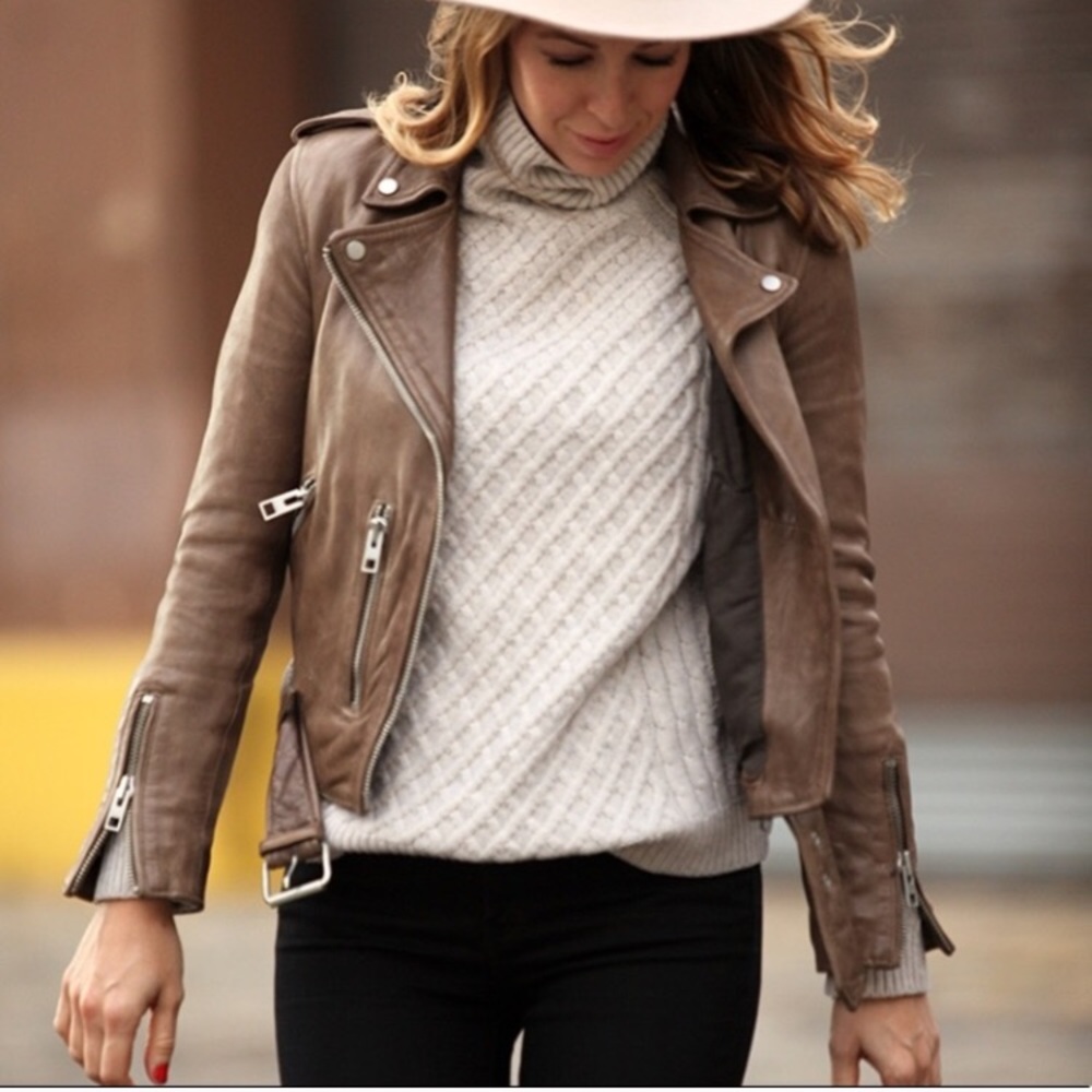 Vince Cream Cable Knit Turtleneck Sweater